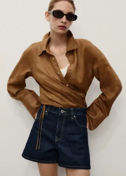 High-waisted straight-fit denim sho-MANGO New