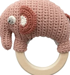 Online Hæklet rangle på træring, Fanto, blossom pink Børn Babylegetøj