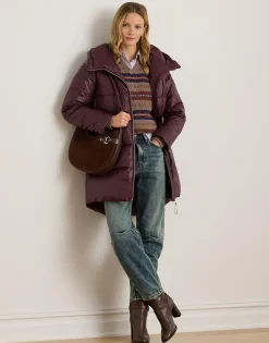 New Hooded Channel-Quilted Down Coat Dame Jakker & Frakker