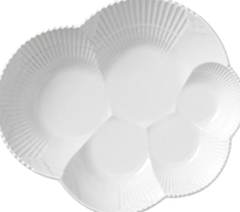 Hvid Elements 19 cm. fad-Royal Copenhagen New