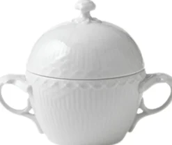 Royal Copenhagen Tilbehør Til Bordet>Hvid Halvblonde 20 cl. sukkerskål