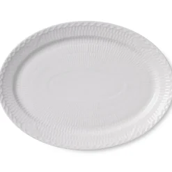 HVID HALVBLONDE OVAL TALLERKEN 28 CM-Royal Copenhagen