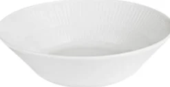 Royal Copenhagen Tallerkener>Hvid Riflet 17 cm. dyb tallerken