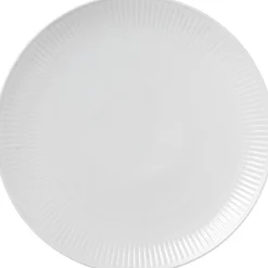 Hvid Riflet coupe 27 cm. tallerken-Royal Copenhagen Sale