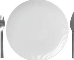 Hvid Riflet coupe 27 cm. tallerken-Royal Copenhagen Sale