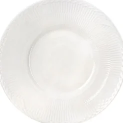 Royal Copenhagen Tallerkener>HVID RIFLET HALVBLONDE DYB TALLERKEN, 24 CM