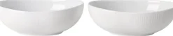 Hvid Riflet oval skål 2-pak 37 cl-Royal Copenhagen Best
