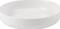 Online Hvid Riflet ovnfast fad rundt 18,5 cm. Skåle & Fade