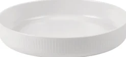 Royal Copenhagen Skåle & Fade>Hvid Riflet ovnfast fad rundt 27 cm.