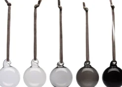 New glaskugler 4cm 5-pak grå Juletræspynt