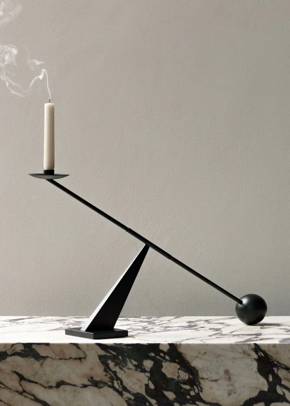 Audo Copenhagen Lys & Lysestager>Interconnect Candle Holder, W70, Bl