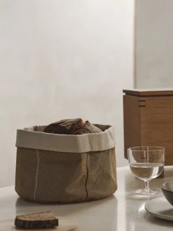 Ito Kitchen Basket - Round - Natural/Straw-Ferm Living