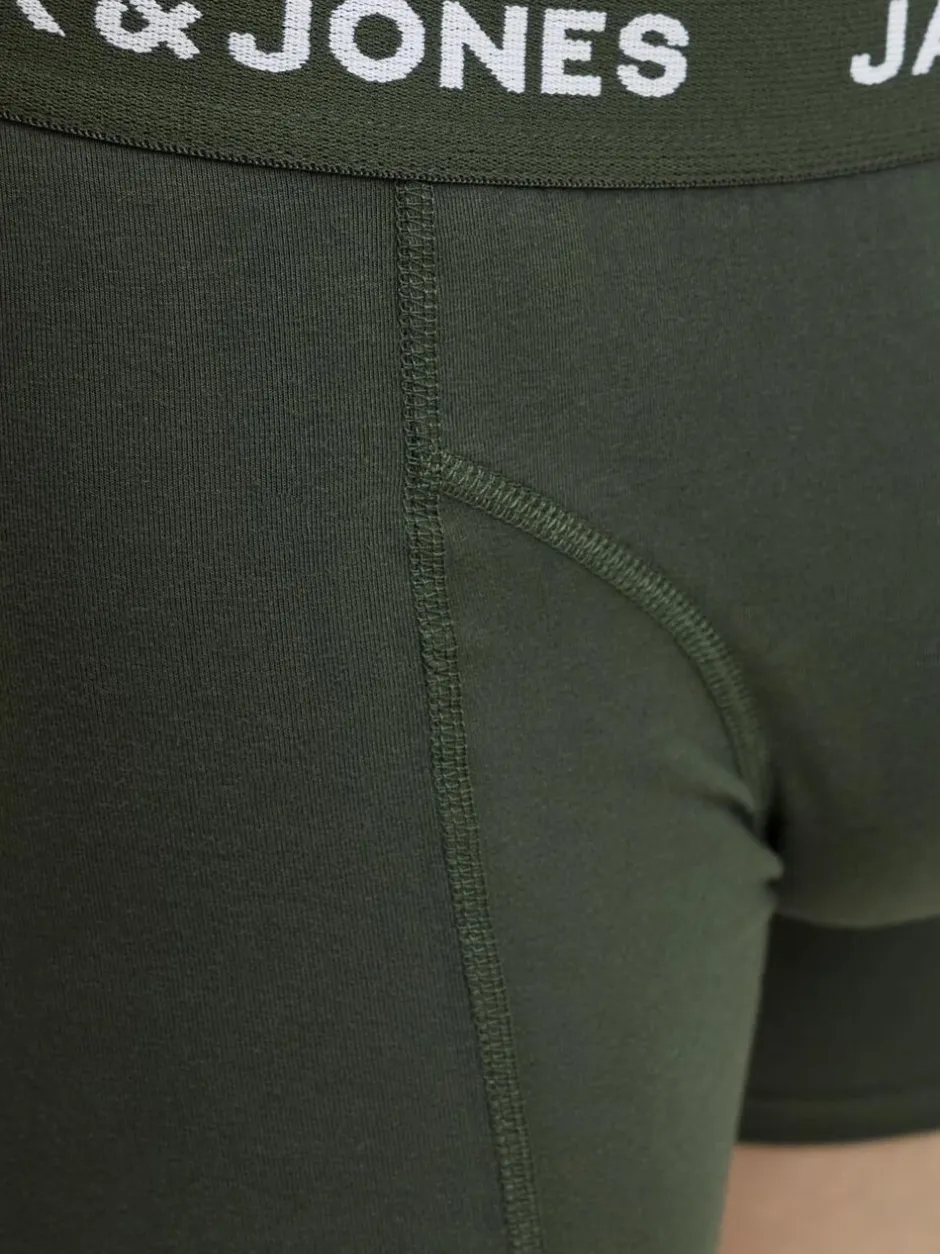 Jack & Jones Undertøj>JACJJ SOLID TRUNKS 5 PACK