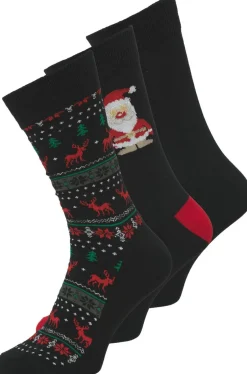 Børn Jack & Jones Strømper & Strømpebukser>JACXMAS REINDEER SOCKS GIFTBOX JNR