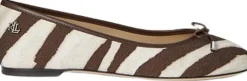 Jayna Zebra-Print Canvas Flat-Lauren Ralph Lauren Discount