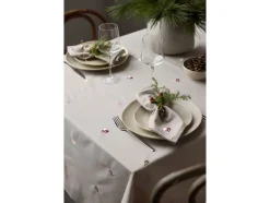 Outlet Juledug 140x320 Christmas Hearts Embroidery Rose Tekstiler Til Borddækning|Juletekstiler