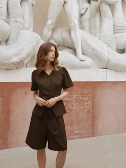 Jules Structure Blouse-Neo Noir