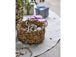 Södahl Juletekstiler|Gulvtæpper>Juletræstæppe dia110 Christmas Hearts Embroidery Rose