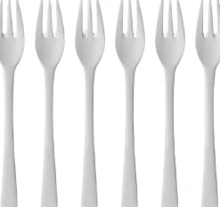 Gense Bestik>Kagegaffel Steel Line 16 cm 6 stk. Blankt stål