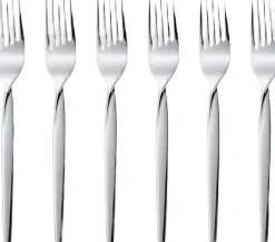 Discount Kagegaffel Twist 16 cm 6 stk. Blankt stål Bestik