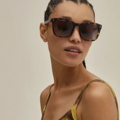 Online KATYA recycled sunglasses tortoise brown/gold Dame Briller
