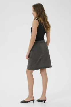 KAzina Wrap Denim Skirt-Kaffe Discount