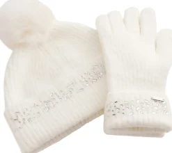 Børn Ted Baker Vanter & Luffer|Huer & Hatte>KERIIS Rhinestone Knitted Hat and G