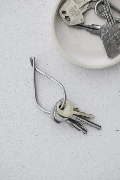 Dame Moebe Nøgleringe>Key Ring, Stainless Steel, Ø3,8