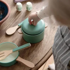 Køkkengryde og -pandesæt, træ Børn Legemad & Køkkener