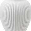 Knabstrup Keramik Vaser & Urtepotteskjulere>Knabstrup, vase, riller hvid, 20 cm