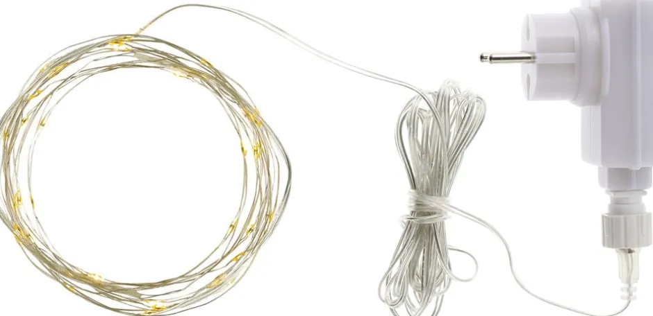 Sale Knirke , Clear/Silver , 7,9m+3m Lyskæder