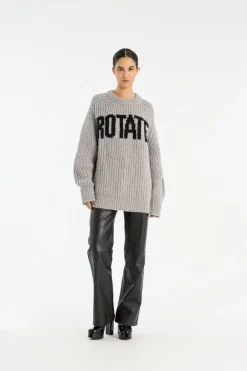 Dame ROTATE Birger Christensen Bluser & Skjorter>KNITTED LOGO SWEATER