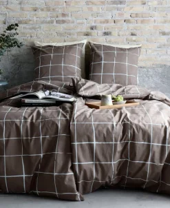 Outlet Økologisk sengesæt, Wave grid Sengetøj & Lagner