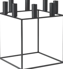 Kubus 8, Candle Holder, Black-Audo Copenhagen Outlet