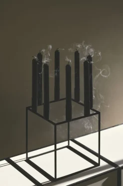 Kubus 8, Candle Holder, Black-Audo Copenhagen Outlet