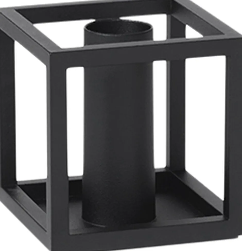 Kubus 1, Candle Holder, Black-Audo Copenhagen
