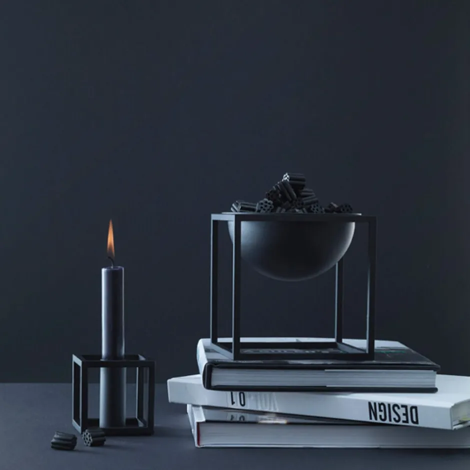 Kubus 1, Candle Holder, Black-Audo Copenhagen