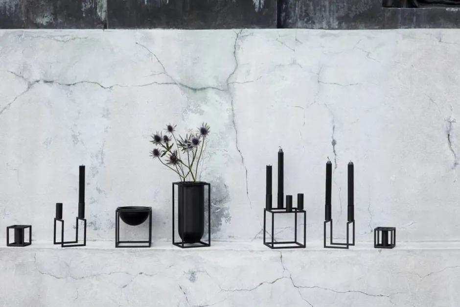 Kubus 1, Candle Holder, Black-Audo Copenhagen