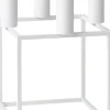 Outlet Kubus 4, Candle Holder, White Adventsstager