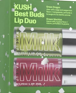 Kush Best Buds Lip Oil Duo - Et sæt med to Kush Lip Oils-Milk Hot