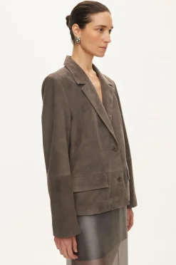 Kylie Suede Blazer-Oval Square Online