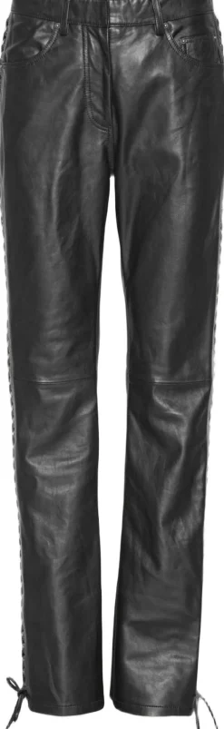 Dame ROTATE Birger Christensen Jeans>LACED LEATHER PANTS