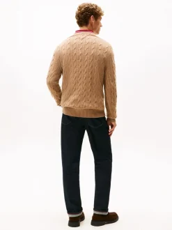 LAMBSWOOL BLEND CABLE CREW-Tommy Hilfiger Discount