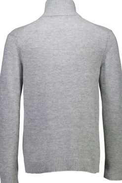 Lindbergh Strik>Lambswool half zip knit