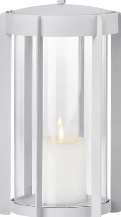 Zone Lanterner>Lanterne Firefly 25 cm Soft Grey Lakeret stål