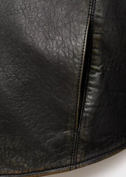 Online Lapels leather jacket Dame Fest