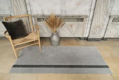 Løber, 90x200 cm, stripe vertical lysegrå/steelgrey-Tica Copenhagen Sale