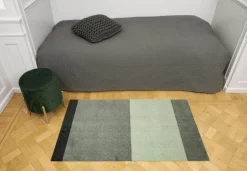 Tica Copenhagen Gulvtæpper>Løber, 67x120 cm, stripes-horizon lys/støvet og mørkegrøn