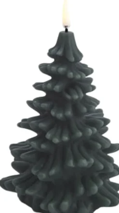 Discount LED candle christmas tree, Pine green, Smooth, 10x15 cm 2/12 Elektriske Julelys