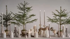 Uyuni Lys & Lysestager|Elektriske Julelys>LED candle, Nutcracker, Oyster grey, Smooth, 7x21 cm